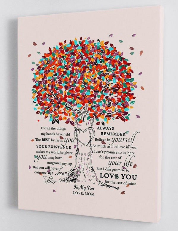 To My Son - From Mom - Framed Canvas Gift MS001 - DivesArt LLC